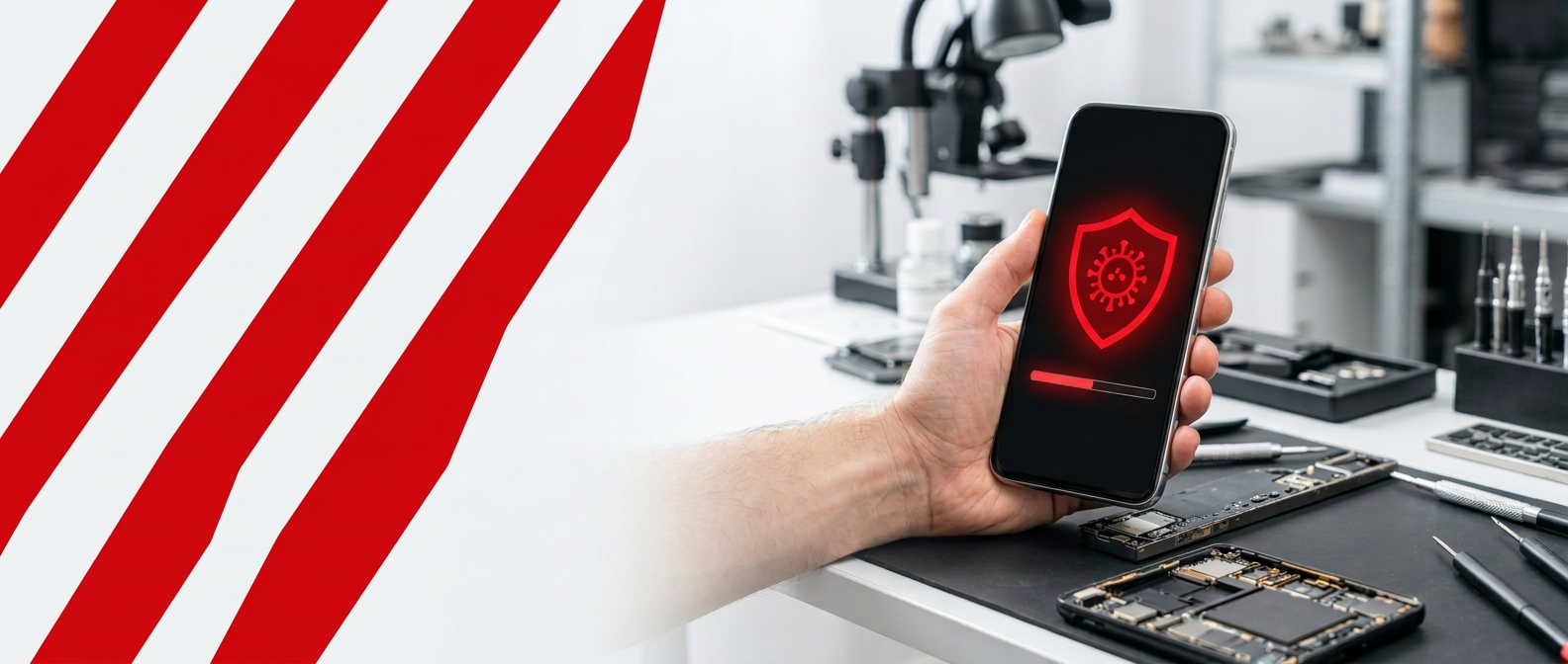Usuwanie wirusów z telefonów w serwisie Lock-Tel